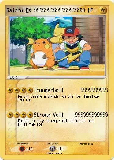 Pokemon Raichu EX 99999999999999999