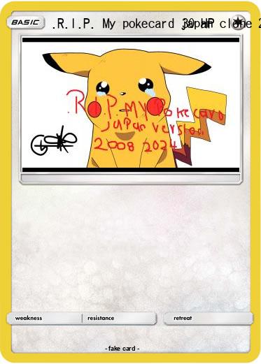 Pokemon .R.I.P. My pokecard japan clone 2008 - 2024