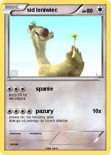 Pokemon sid leniwiec