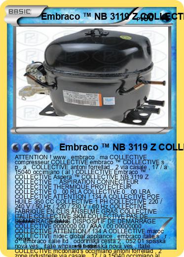 Pokemon Embraco ™ NB 3119 Z COLLECTIVE