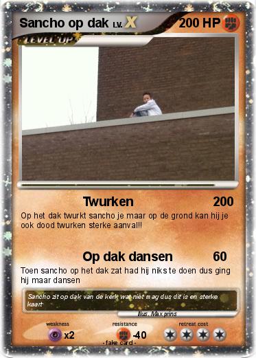 Pokemon Sancho op dak