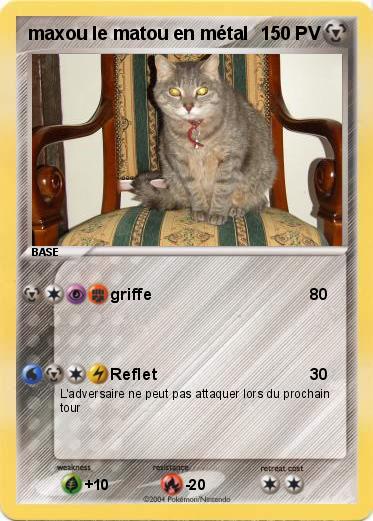 Pokemon maxou le matou en métal