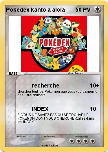 Pokemon Pokedex kanto a alola