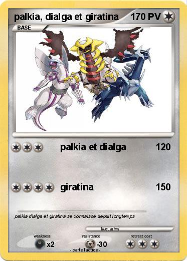 Pokemon palkia, dialga et giratina