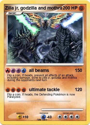 Pokemon Zilla jr, godzilla and mothra