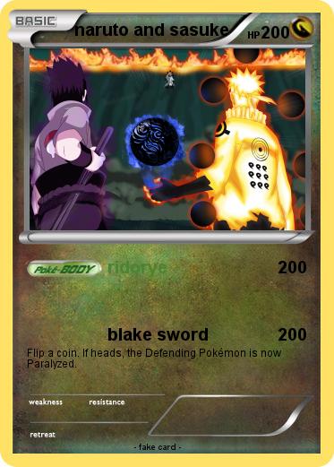 Pokemon naruto and sasuke