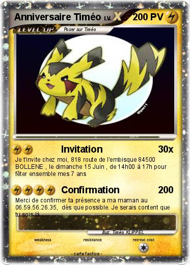 Pokemon Anniversaire Timéo
