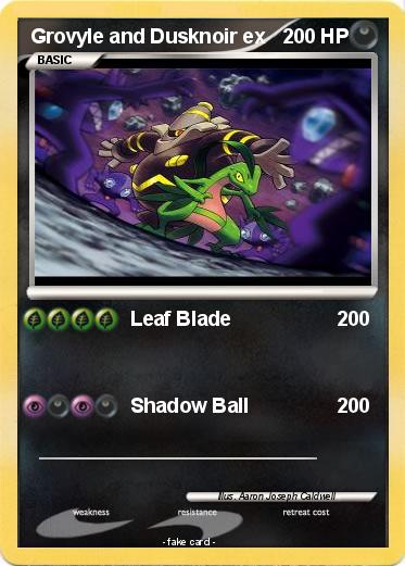 Pokemon Grovyle and Dusknoir ex