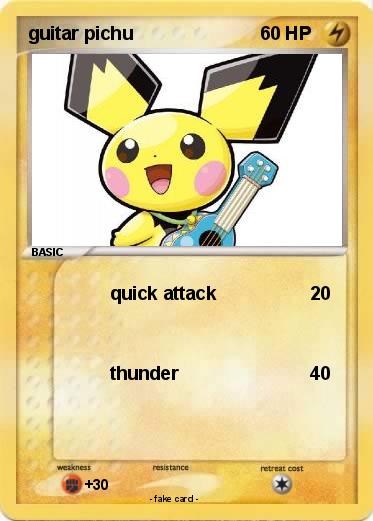 Pokémon guitar pichu - quick attack - My Pokemon Card
