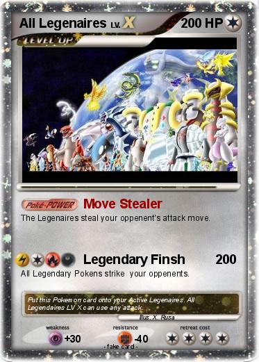Pokemon All Legenaires