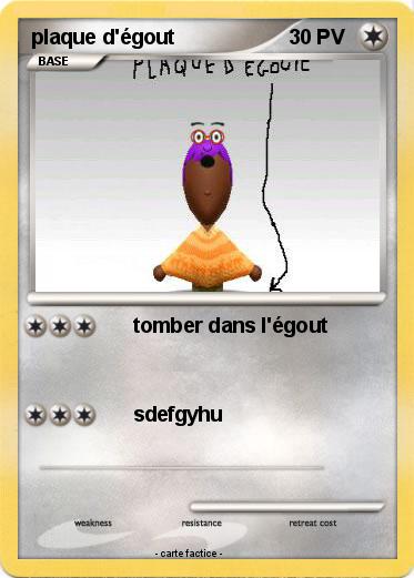 Pokemon plaque d'égout