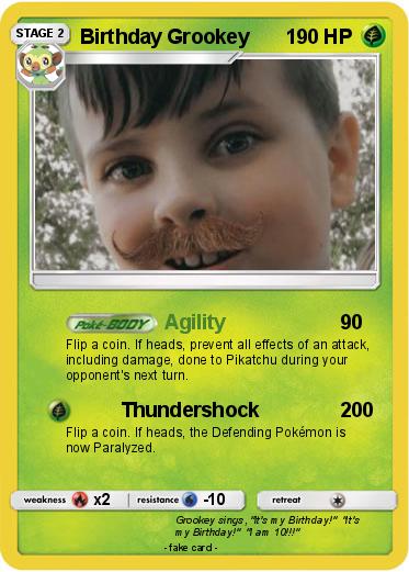Pokemon Birthday Grookey