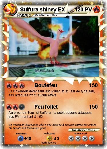 Pokemon Sulfura shiney EX