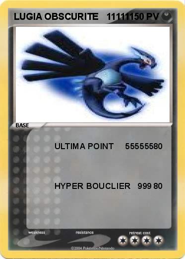 Pokemon LUGIA OBSCURITE   111111
