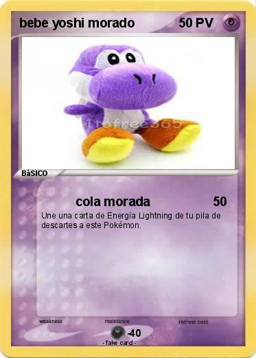 Pokemon bebe yoshi morado