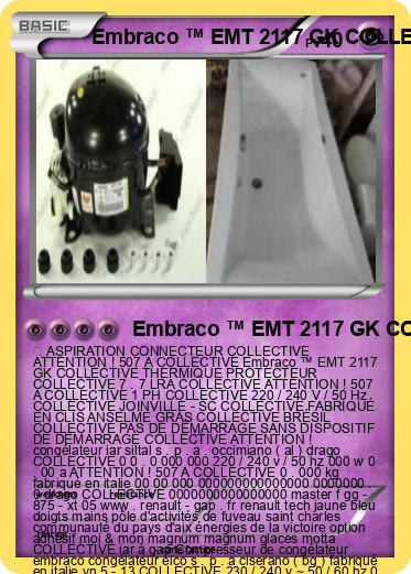 Pokemon Embraco ™ EMT 2117 GK COLLECTIVE