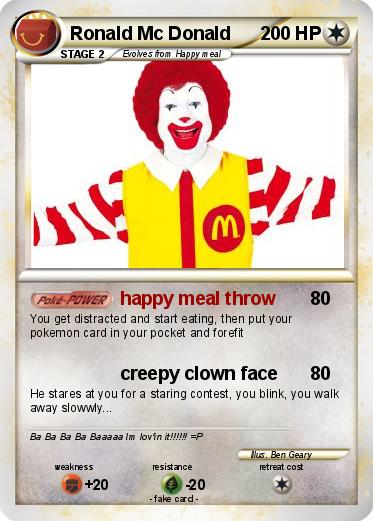 Pokemon Ronald Mc Donald