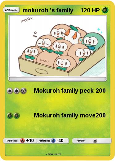 Pokemon mokuroh 's family