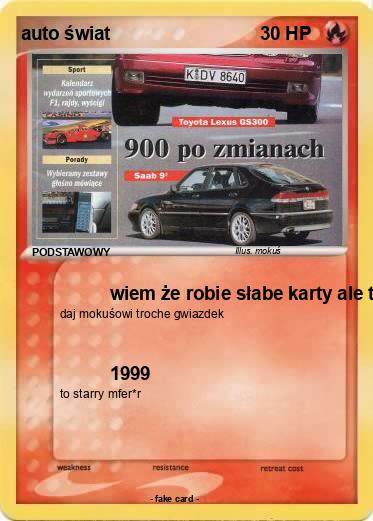 Pokemon auto świat