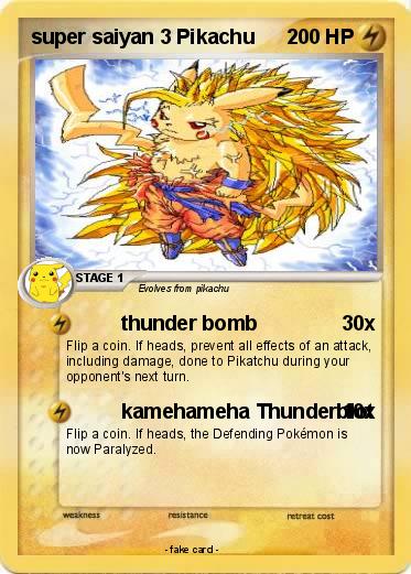 Pokemon super saiyan 3 Pikachu