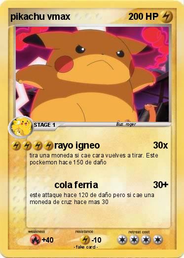 Pokemon pikachu vmax