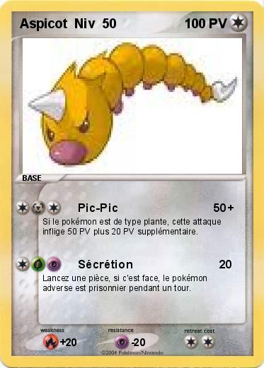 Pokemon Aspicot  Niv  50