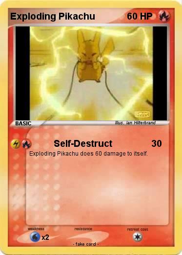 Pokemon Exploding Pikachu