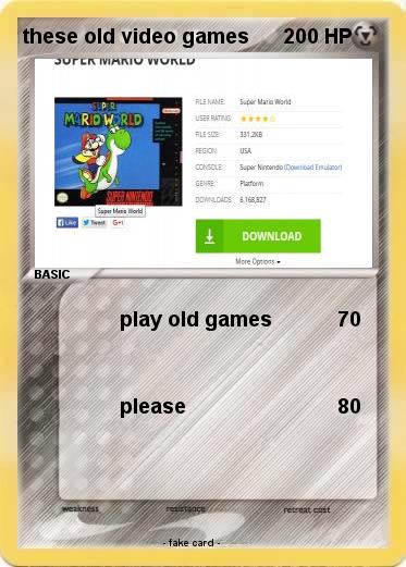 Pokemon these old video games