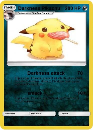 Pokemon Darkness Pikachu