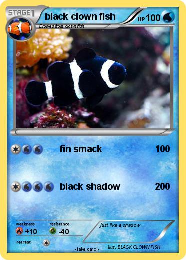 Pokemon black clown fish