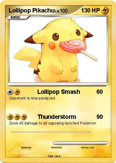 Pokemon Lollipop Pikachu