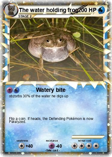 Pokemon The water holding frog