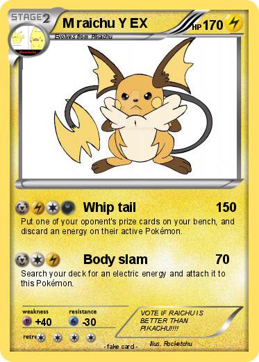 Pokemon M raichu Y EX