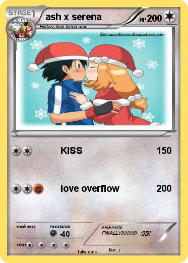 Pokémon ash x serena 5 5 - KISS.