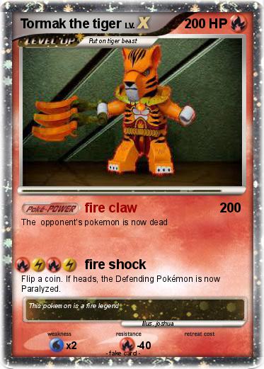 Pokemon Tormak the tiger
