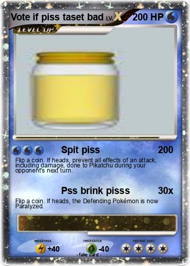 Pokemon Vote if piss taset bad