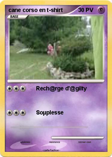 Pokemon cane corso en t-shirt