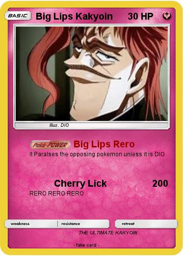 Pokemon Big Lips Kakyoin