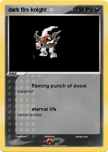 Pokemon dark fire knight