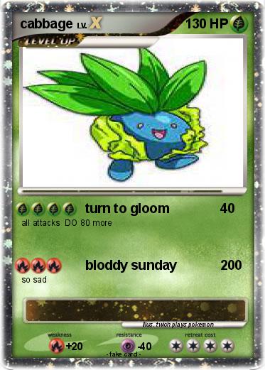 Pokemon cabbage
