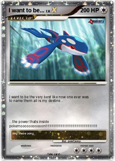 Pokemon I want to be...