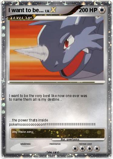 Pokemon I want to be...