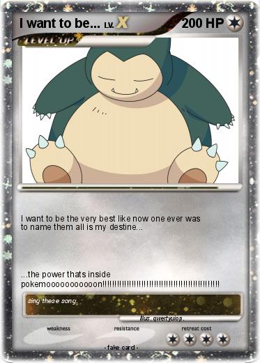 Pokemon I want to be...