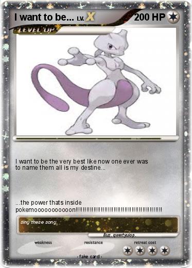Pokemon I want to be...