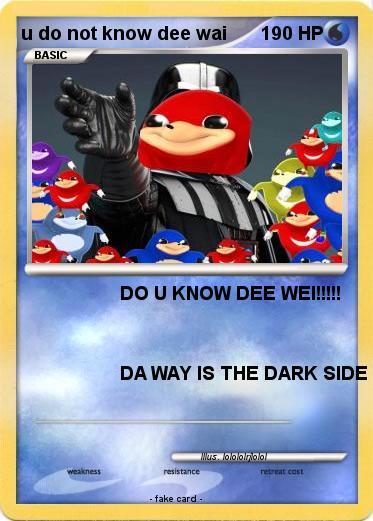 Pokemon u do not know dee wai