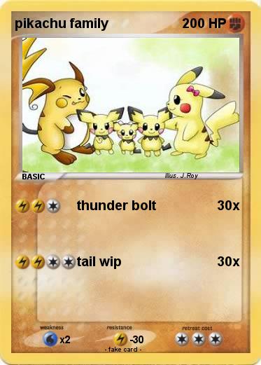 Pokemon pikachu family