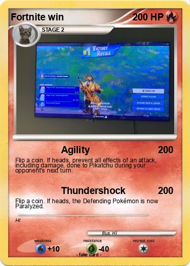 Pokemon Fortnite win
