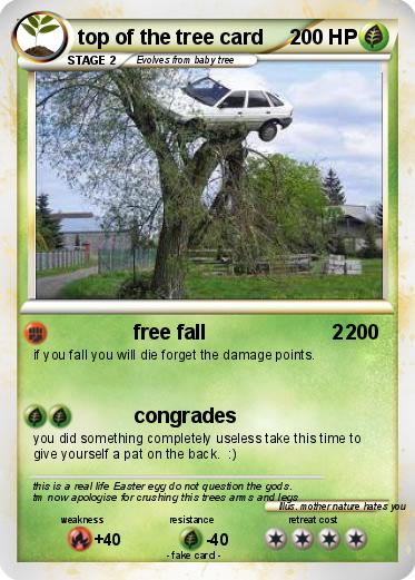 Pokemon top of the tree card
