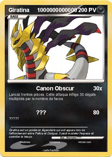 Pokemon Giratina     1000000000000