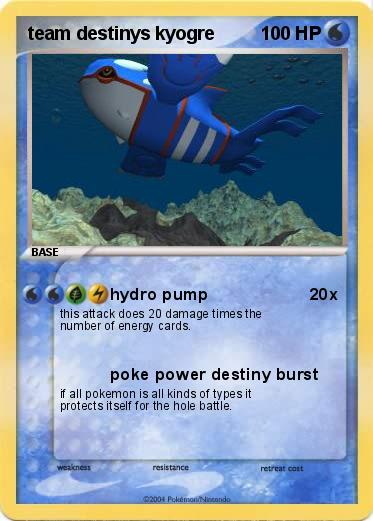 Pokemon team destinys kyogre 